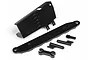HPI E10 Upper Deck Set including a black plastic upper chassis plate, battery cover, and various small mounting components.