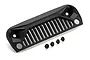 A black plastic RC air intake grille with four small mounting screws isolated on a white background.
