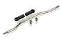 HSP steering link set including one bent metal rod, two black plastic rod ends, and two metal ball studs on a white background.
