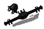 GPM Black Aluminium Rear Differential/Axle Housing w/ Carrier for Traxxas UDR UDR013-BK
