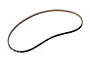 A black toothed RC drive belt for XRAY vehicles, shown in a studio setting against a white background.