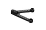 XRAY carbon fiber fusion upper suspension arm for RC cars, featuring a V-shaped design with a black composite frame and carbon fiber inlay.