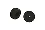 Two black dBoots Fireteam RC wheels with aggressive tread patterns, shown from front and angled views against a white background.