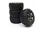 ARRMA dBoots RAGNAROK Tyres on Black Rims - Glued Wheels 2Pcs AR550053