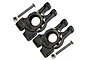 GPM Black Aluminium Rear Hubs 2Pcs SLE022-BK