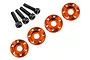 LaTrax Orange Aluminium 12mm Wheel Nut Washers 4Pcs 7668X
