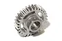 A silver-coloured metal idler gear for an RC vehicle transmission, featuring 29 teeth and a central hub with cutouts.