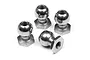 Four HPI Racing sway bar balls for Baja 5B/5T/5SC, featuring a spherical head and hexagonal base with internal threading.