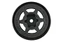 A single matte black Pro-Line 1.9-inch Holcomb crawler bead-loc rim viewed from the front against a white background.