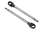 Two HPI Racing 6x105mm shock shafts for RC cars, featuring metal shafts and black plastic rod ends.