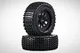 Rovan 4.7/5.5" V5 Dirt Buster Nail Tyres on Black Rims - Beadlocked Wheels 2Pcs 9704711