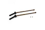 Two Yeah Racing rear drive shafts for 1/6 scale RC cars, featuring bronze-toned shafts and black ends, with two small grub screws included.