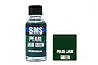 A 30ml bottle of Scale Modellers Supply Pearl Jade Green acrylic lacquer paint next to a dark green color swatch labeled PRL05 Jade Green.