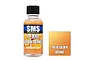 A 30ml bottle of SMS Pearl Golden Orange acrylic lacquer paint next to a color swatch square labeled PRL18 Golden Orange.