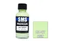 A 30ml bottle of SMS Premium Sky Green acrylic lacquer paint next to a color swatch square labeled PL14 Sky Green.