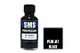 A 30ml bottle of Scale Modellers Supply Premium Jet Black acrylic lacquer paint next to a black square label.