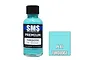 A 30ml bottle of SMS Premium Turquoise acrylic lacquer paint with a black cap, next to a turquoise color swatch labeled PL41 TURQUOISE.