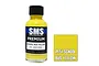 A 30ml bottle of SMS Premium School Bus Yellow acrylic lacquer paint with a black cap and a label showing the product name and colour swatch.
