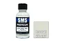 A 30ml bottle of SMS Premium Light Gull Grey acrylic lacquer paint with a color swatch showing the light grey hue.
