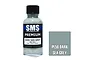 A 30ml bottle of SMS Premium Dark Sea Grey acrylic lacquer paint next to a color swatch square labeled PL56 Dark Sea Grey.