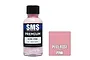 A 30ml bottle of Scale Modellers Supply Premium Rose Pink acrylic lacquer paint next to a rose pink color swatch labeled PL65 ROSE PINK.