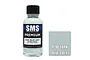 A 30ml bottle of SMS Premium Dark Blue Grey acrylic lacquer paint next to a square color swatch labeled PL90 Dark Blue Grey.
