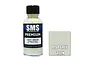 A 30ml bottle of SMS Premium Grey Green acrylic lacquer paint with a black cap, next to a square color swatch labeled PL94 Grey Green.