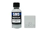 A 30ml bottle of Scale Modellers Supply Aggressor Grey acrylic lacquer paint next to a grey color swatch.