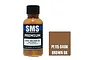 A 30ml bottle of Scale Modellers Supply Premium Dark Brown 6K acrylic lacquer paint next to a color swatch.