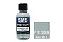 A 30ml bottle of SMS Premium US Dark Gull Grey acrylic lacquer paint next to a grey color swatch.