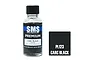 A 30ml bottle of Scale Modellers Supply Premium Carc Black acrylic lacquer paint with a black cap, shown next to a black color swatch labeled PL123.