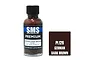 A 30ml bottle of Scale Modellers Supply Premium German Dark Brown paint next to a color swatch square labeled PL126 German Dark Brown.