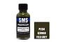 A 30ml bottle of SMS Premium German Field Grey acrylic lacquer paint next to a color swatch square.