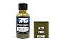 A 30ml bottle of Scale Modellers Supply Khaki Green G3 acrylic lacquer paint next to a color swatch box.