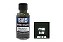 A 30ml bottle of Scale Modellers Supply Dark Green G4 acrylic lacquer paint next to a dark green color swatch.