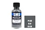 A 30ml bottle of Scale Modellers Supply Blue Black SCC No.14 acrylic lacquer paint with a black cap and a label showing the SMS logo.