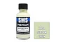 A 30ml bottle of SMS Premium Seafoam Green acrylic lacquer paint next to a color swatch square labeled PL154 Seafoam Green.