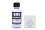A 30ml bottle of SMS Premium RAAF Sky Grey acrylic lacquer paint next to a grey color swatch.