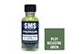 A 30ml bottle of Scale Modellers Supply Reflective Green acrylic lacquer paint next to a green color swatch labeled PL171 Reflective Green.