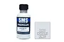 A 30ml bottle of SMS Premium Lichtblau RLM76 acrylic lacquer paint with a black cap, shown next to a color swatch labeled PL189.