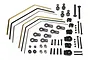 HPI Racing sway bar upgrade kit for Baja 5B/5SC/5T including metal sway bars, plastic ball ends, mounting blocks, and various screws and nuts.