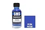 A 30ml bottle of Scale Modellers Supply Premium PN Blue acrylic lacquer paint next to a blue color swatch labeled PL204 PN BLUE.