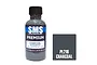 A 30ml bottle of SMS Premium Charcoal acrylic lacquer paint with a black cap, next to a charcoal grey color swatch labeled PL216 Charcoal.
