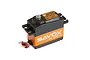 Savox SA-1256TG digital servo with a black plastic case, orange metal middle section, and a splined output shaft.