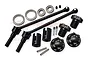 GPM 110mm Hardened Steel Front/Rear CVD Shaft 2Pcs w/ Black Aluminium Wheel Lock & Hex Claw Set TXMW110F/RS-BK