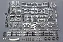 A comprehensive Rovan silver aluminium suspension upgrade kit for 5IVE-T RC cars, featuring various machined metal arms, hubs, links, and hardware.