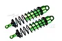GPM Green Aluminium Sledge 128mm Adjustable Front Shocks 2Pcs w/ 6mm Shafts SLE128F-G-BK