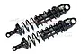 GPM Black Aluminium Sledge 143mm Adjustable Rear Shocks 2Pcs w/ 6mm Shafts SLE143R-BK-BK