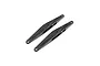 Two black plastic rear trailing arms for the Losi Super Baja Rey RC vehicle.