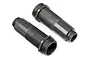 Two grey threaded aluminium shock bodies for HPI Firestorm RC cars, shown against a white background.